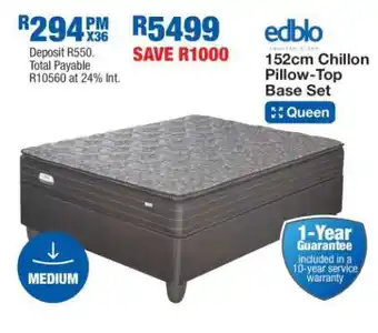 OK Furniture 152cm Chillon Pillow-Top Base Set offer