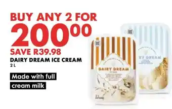 Woolworths DAIRY DREAM ICE CREAM offer
