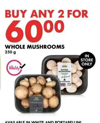 Woolworths Whole Mushrooms offer