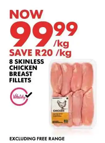 Woolworths 8 Skinless Chicken Breast Fillets offer