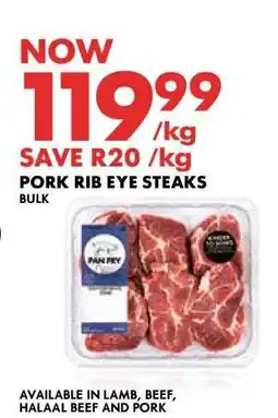Woolworths Pork Rib Eye Steaks offer