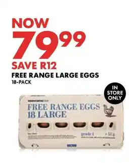 Woolworths FREE RANGE LARGE EGGS offer