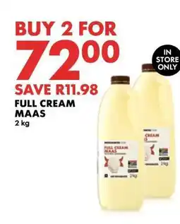 Woolworths Full Cream Maas offer