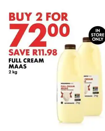 Woolworths Full Cream Maas offer