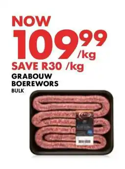 Woolworths Grabouw Boerewors offer