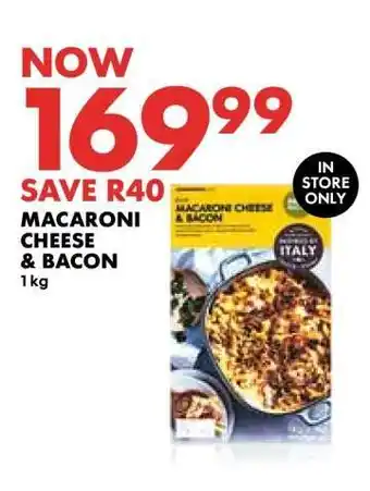 Woolworths Macaroni Cheese & Bacon offer