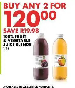 Woolworths 100% Fruit & Vegetable Juice Blends offer