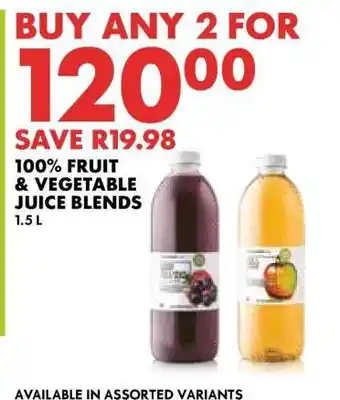 Woolworths 100% Fruit & Vegetable Juice Blends offer