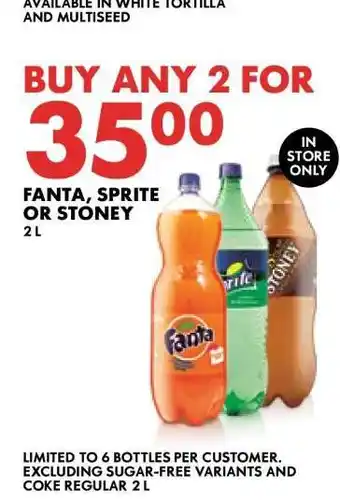 Woolworths Fanta Sprite or Stoney offer