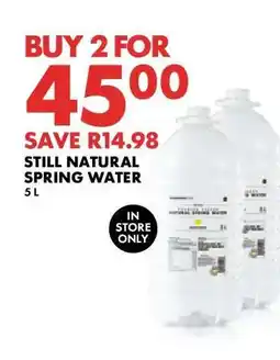 Woolworths Still Natural Spring Water offer