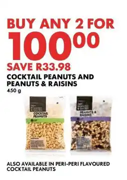 Woolworths Cocktail Peanuts and Peanuts & Raisins offer