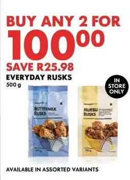 Woolworths Everyday Rusks offer