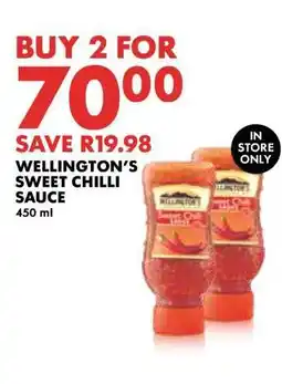 Woolworths Wellington's Sweet Chilli Sauce offer