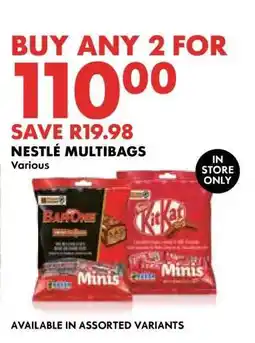Woolworths Nestlé Multibags offer