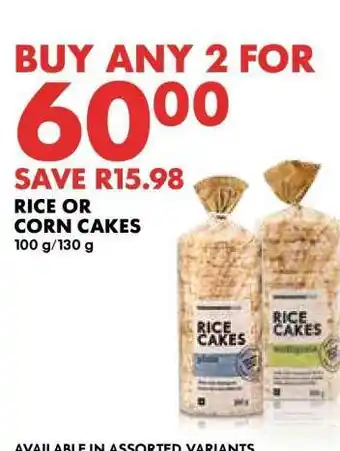 Woolworths Rice or Corn Cakes offer