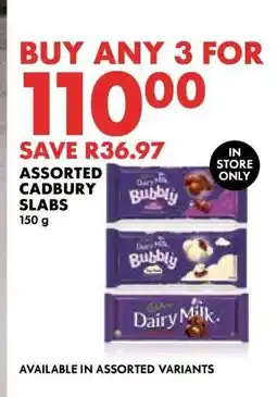 Woolworths Assorted Cadbury Slabs offer
