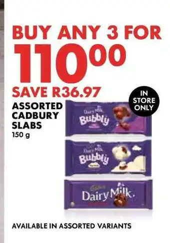 Woolworths Assorted Cadbury Slabs offer