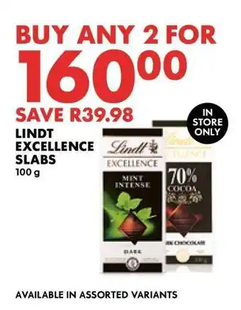 Woolworths Lindt Excellence Slabs offer