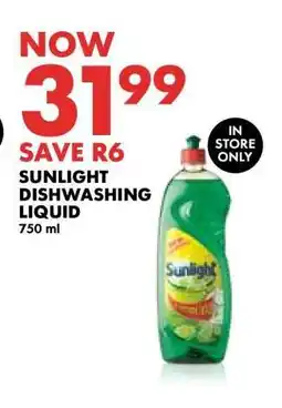 Woolworths Sunlight Dishwashing Liquid offer
