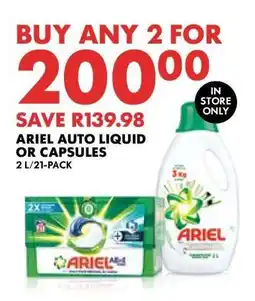 Woolworths ARIEL AUTO LIQUID OR CAPSULES offer