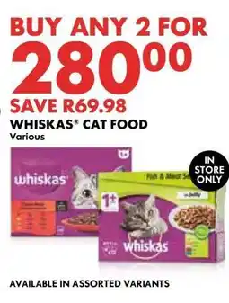 Woolworths WHISKAS CAT FOOD offer
