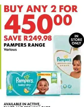 Woolworths Pampers Range offer