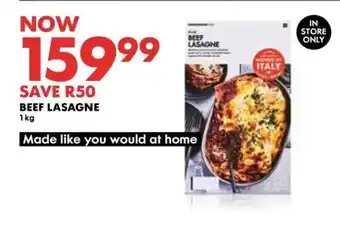 Woolworths Beef Lasagne offer