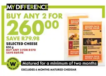 Woolworths Selected Cheese offer