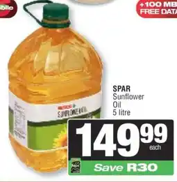 Spar SPAR Sunflower Oil offer