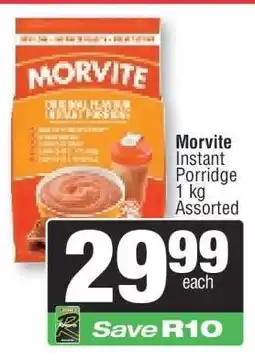 Spar MORVITE INSTANT PORRIDGE offer