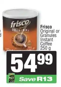 Spar Frisco Original or Granules Instant Coffee offer