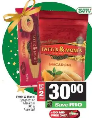 Spar Fattis & Monis Spaghetti or Macaroni offer