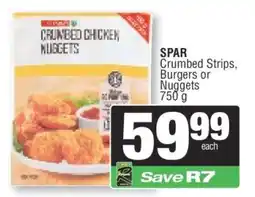 Spar SPAR Crumbed Strips, Burgers or Nuggets 750 g offer