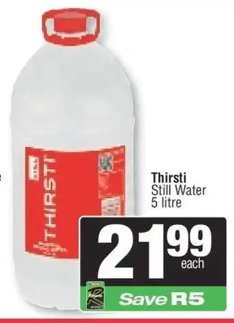 Spar Thirsti Still Water offer