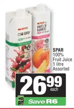 Spar SPAR 100% Fruit Juice offer