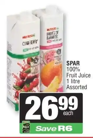Spar SPAR 100% Fruit Juice offer