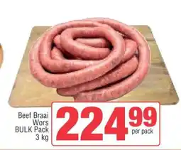 Spar Beef Braai Wors BULK Pack offer