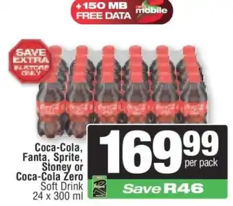 Spar Coca-Cola, Fanta, Sprite, Stoney or Coca-Cola Zero Soft Drink offer
