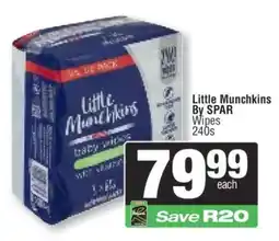 Spar Little Munchkins By SPAR Wipes 240s offer