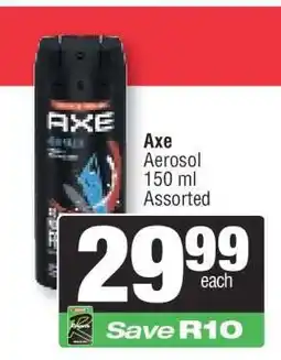 Spar Axe Aerosol 150 ml Assorted offer