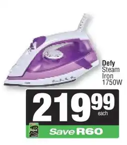Spar Defy Steam Iron 1750W offer