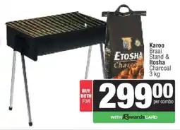Spar Karoo Braai Stand & Itosha Charcoal 3 kg offer