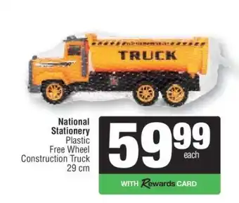 Spar National Stationery Plastic Free Wheel Construction Truck offer