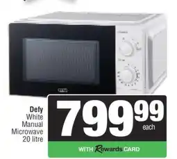 Spar Defy White Manual Microwave 20 litre offer