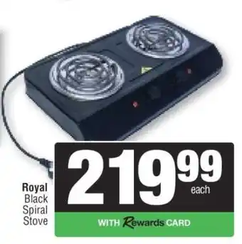 Spar Royal Black Spiral Stove offer