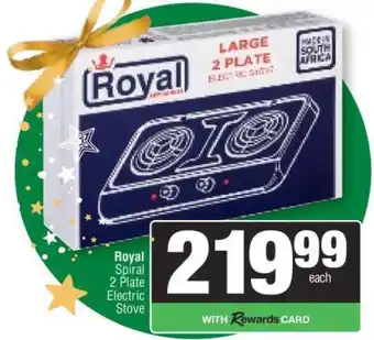 Spar Royal Spiral 2 Plate Electric Stove offer