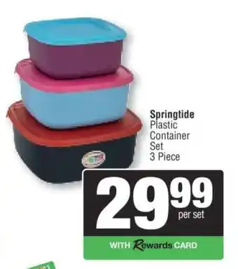 Spar Springtide Plastic Container Set offer