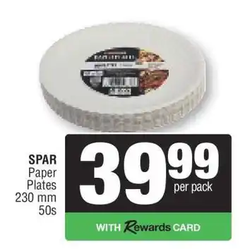 Spar SPAR Paper Plates offer