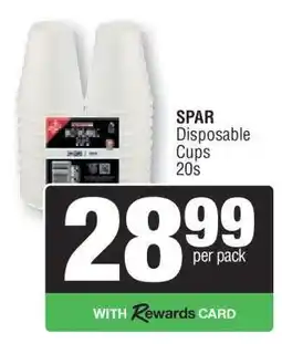 Spar SPAR Disposable Cups 20s offer