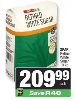 Spar SPAR Refined White Sugar 10 kg offer